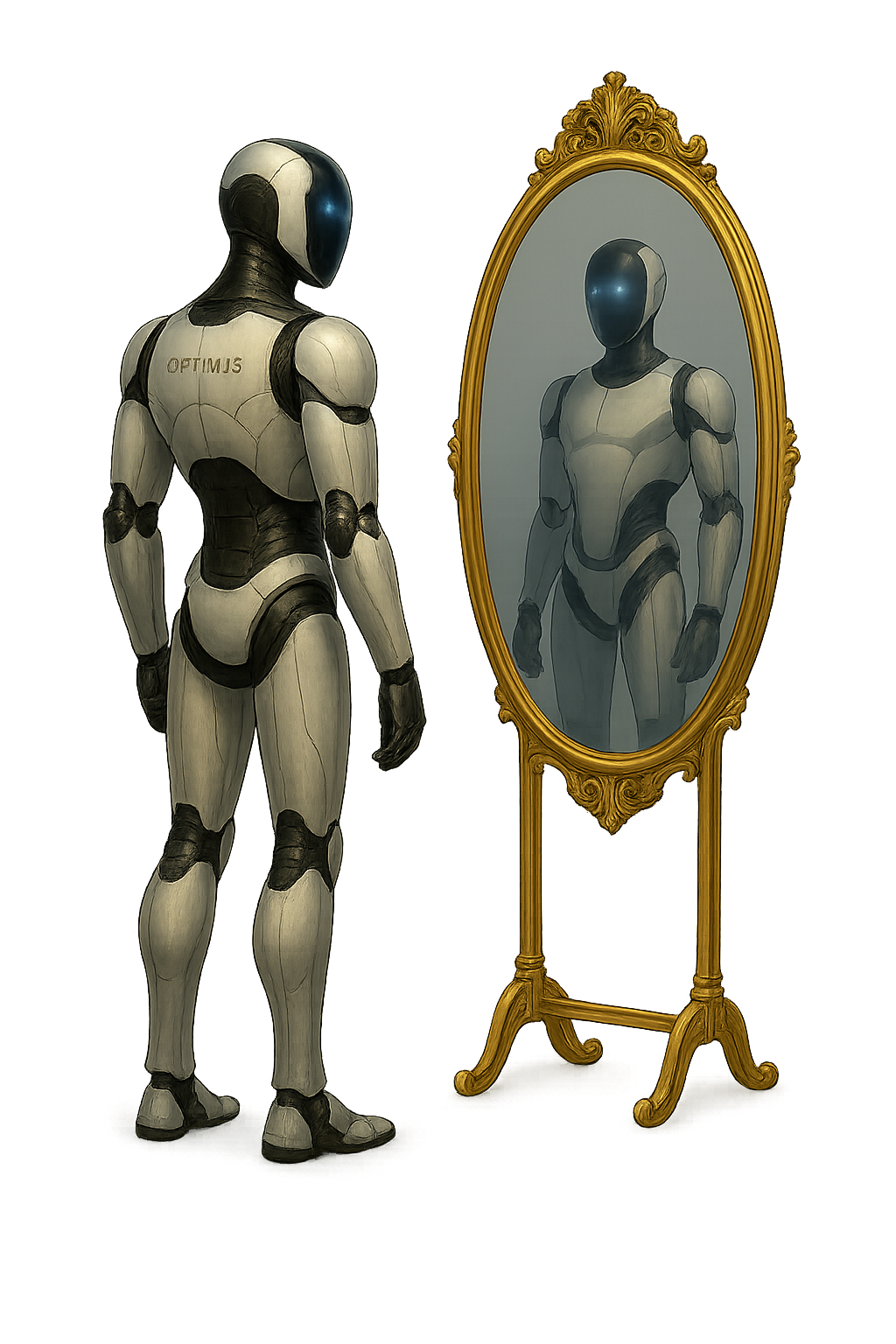 Optimus before Conscience, looking into a mirror